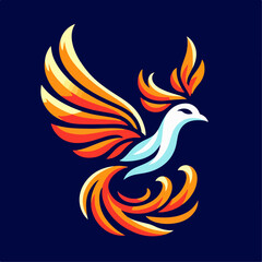 illustration of phoenix suitable for T-shirt design