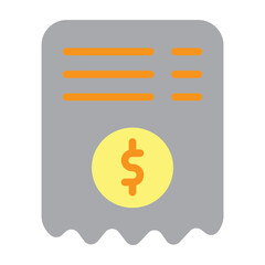 Receipt Vector Flat Icon Design