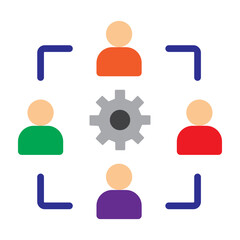Cooperation Vector Flat Icon Design