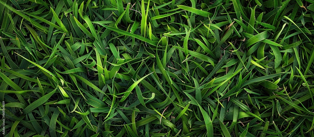 Poster Texture of lush green grass as a background with ample copy space image.