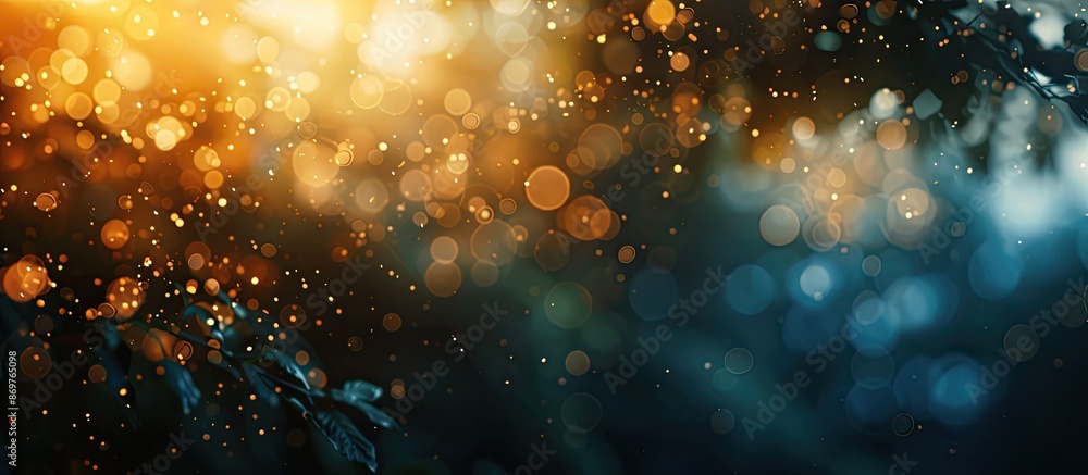 Leinwandbilder A bokeh background adds a touch of abstract texture to an image complementing it with soft light effects, creating a visually appealing copy space image.