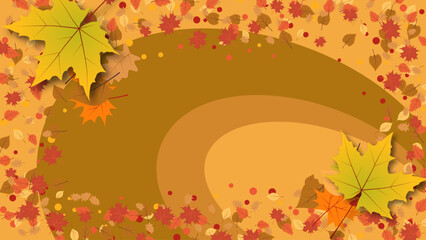 Autumn theme elegant vector background. Design for presentation, website, landing page, wallpaper, flyer, booklet, banner