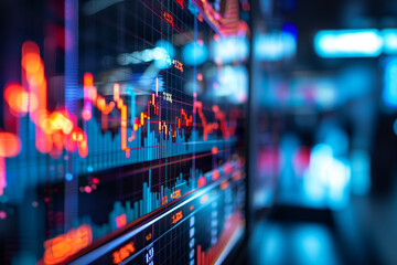 stock market graph screen