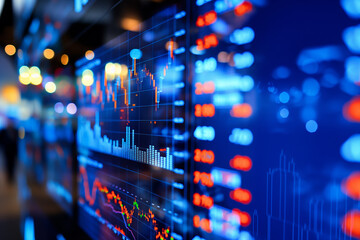 stock market graph screen