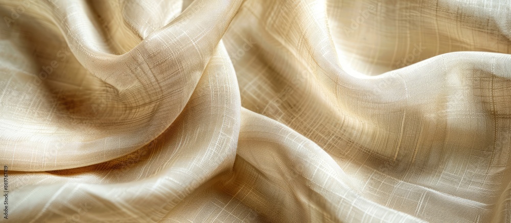 Poster background of soft beige textile providing copy space image.