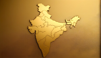 Golden India map