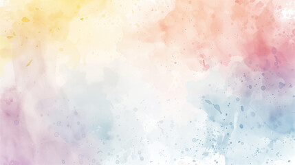 Fototapeta premium Serene watercolor background: Dreamy pastel hues blending soft pinks, blues, and yellows in abstract texture