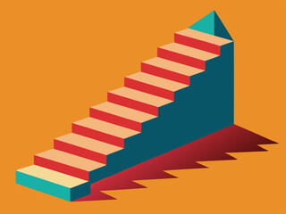 Fototapeta premium A staircase ascending upwards