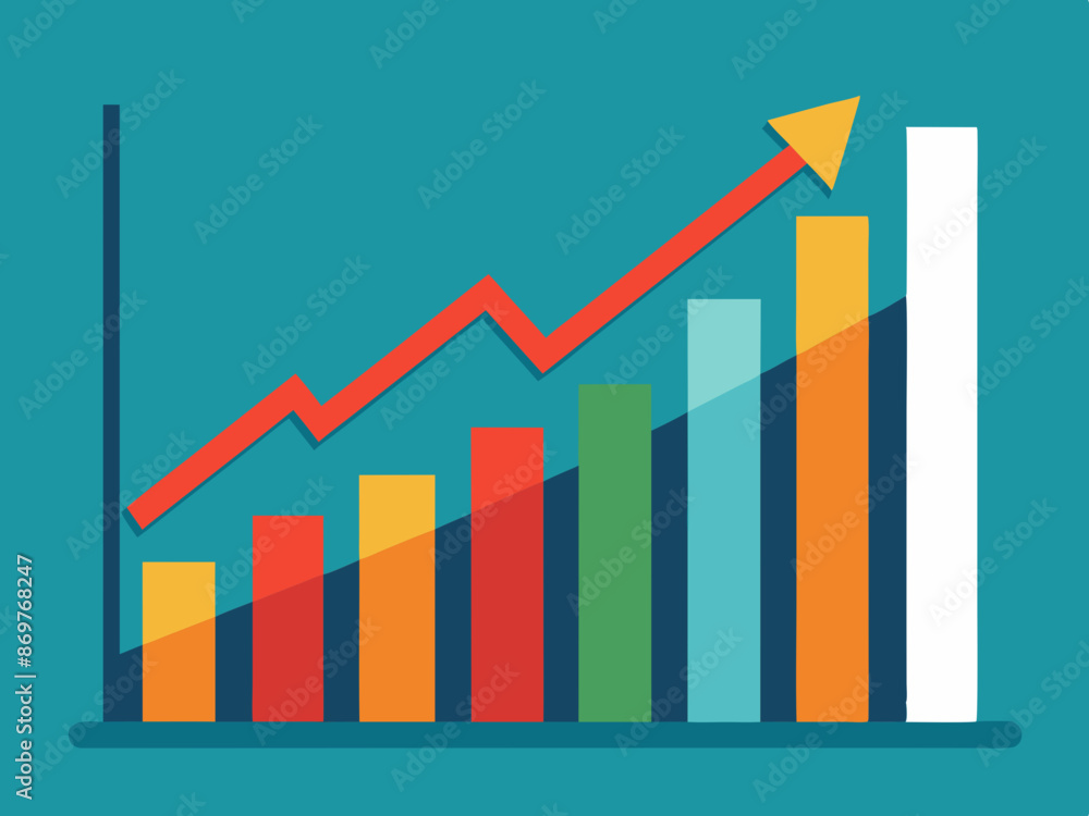 Poster A graph showing a steady upward trend