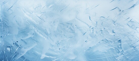 Obraz premium Top view winter closeup image showing ice scratching the surface, perfect as a textured or background copy space image.