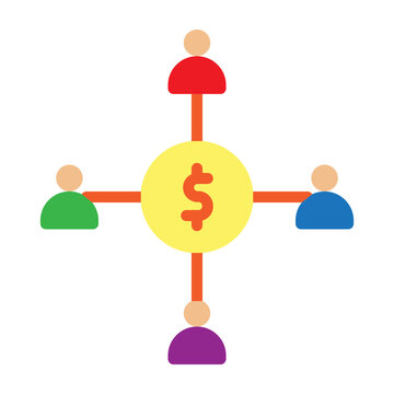 Crowdfunding Vector Flat Icon Design