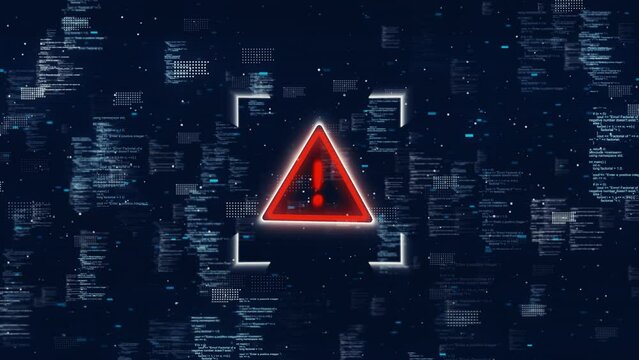 Cyber security System hack security breach computer hacking warning message hacked alert. Error signal Virus code software hack. Malware. Malicious software, virus Security. personal data fraud