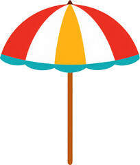 Obraz premium A colorful umbrella with a yellow and blue handle