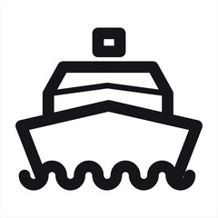 boat icon, boat icon vector, in trendy flat style isolated on white background. boat icon image, boat icon illustration