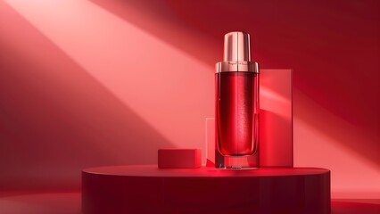 Red cosmetic perfume for beauty brand