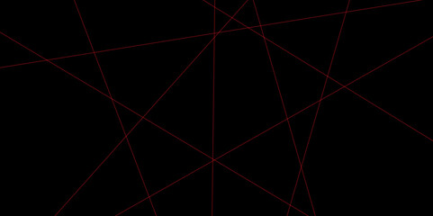 Abstract red and black design background. Abstract luxury black background red geometric random chaotic lines with many squares and triangles shape on black background. 