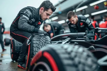  Formula 1 team handling tires during the race © Eomer2010