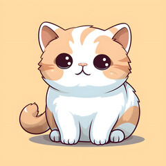 Cute sweet British Shorthair Cat cartoon