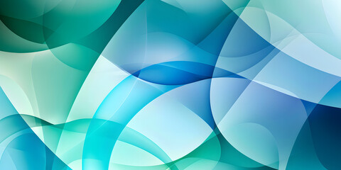 Abstract background with overlapping translucent shapes in shades of blue and green, creating a modern and sleek look, perfect for tech gadgets or minimalist products 