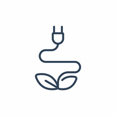 eco energy electricity leaf icon