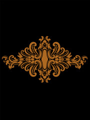 Vintage Classic Style Engraved Ornament Color Editable