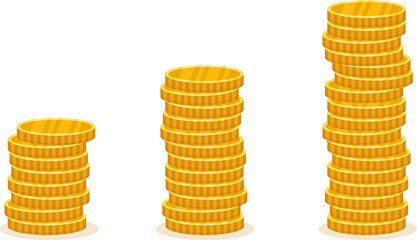 stack of coins png. Gold coins stack. 