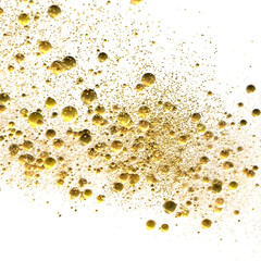gold  Shower: Dynamic 3D Illustration of Dancing gold Confetti
