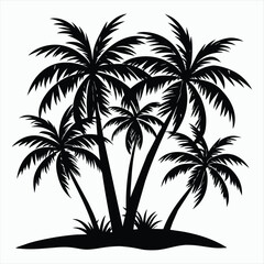 Fototapeta premium Tropical Horizon Palm Silhouette Palm Tree