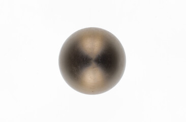 bronze sphere ball isolated on white background