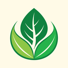 green  leaf ecology  logo illustration black and white