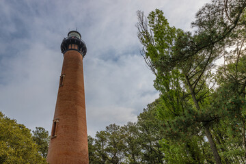 Currituck Beach Lighthouse in Coralla, Outer Banks, North Carolina, USA