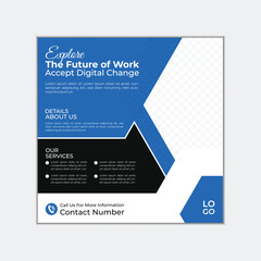 Business agency social media post design template