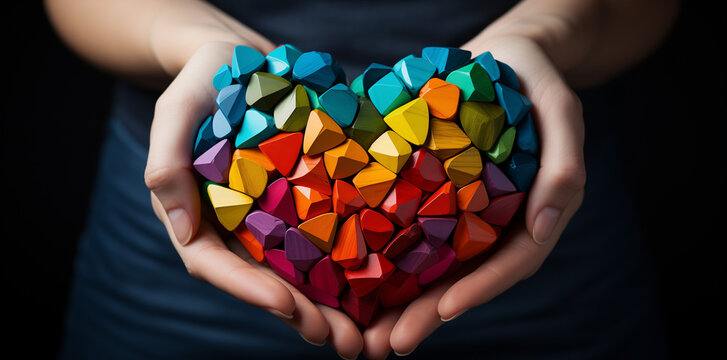 Une main tendue offre un bonbon rouge, symbole de soin et d'amour, &agrave; un enfant, dans un geste de tendresse et de g&eacute;n&eacute;rosit&eacute; sinc&egrave;re.