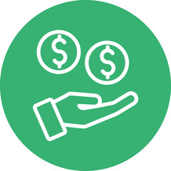 Dividend Policy Vector Line White Circles Multicolors