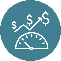 Economic Indicators Vector Line White Circles Multicolors
