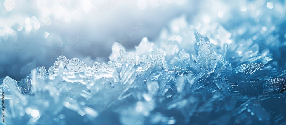 Poster close-up image showcasing an icy backdrop with ample copy space.