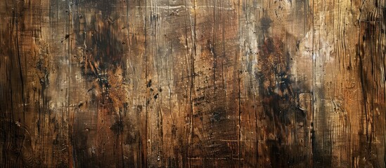 Obraz premium Abstract brown wooden texture providing an empty template for copy space image.