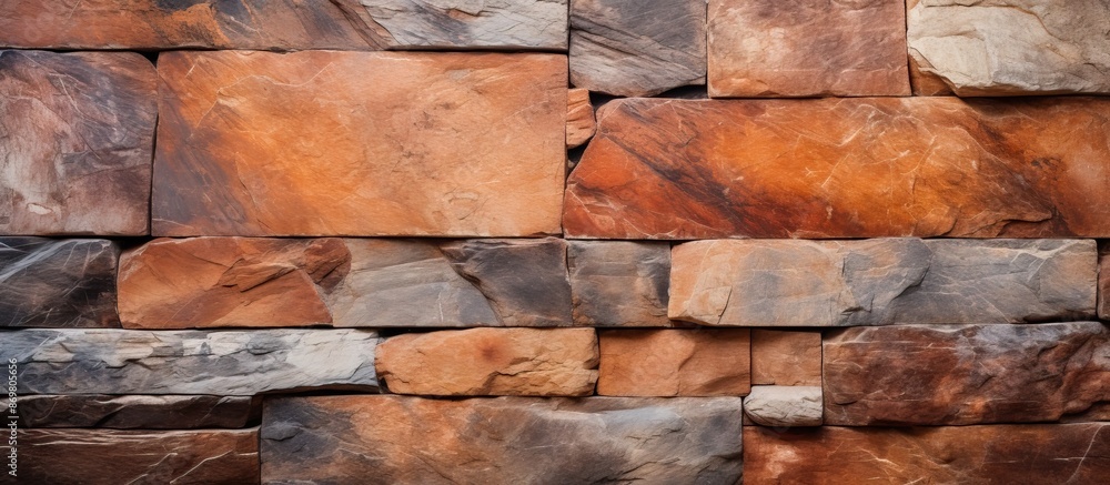 Poster close-up brown and orange stone texture background with copy space image for design.