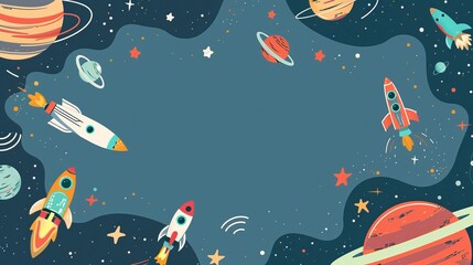 Galaxy concept invitation template