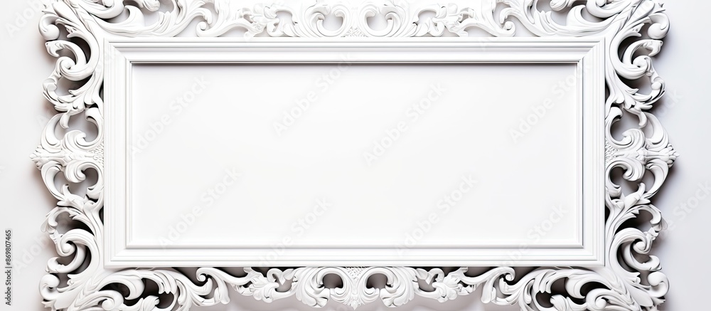 Poster white background isolated photo frame with copy space image.