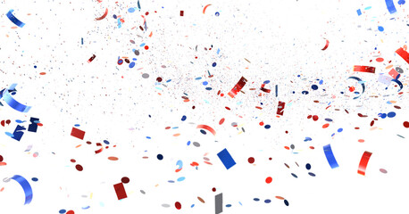 Confetti -  Red Blue White Confetti Confetti Overlay