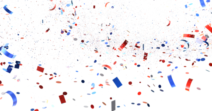 Confetti -  Red Blue White Confetti Confetti Overlay