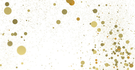 gold  Burst: Astonishing 3D Illustration of Bursting gold Confetti