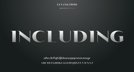 Vector elegant wedding alphabet letter font typography luxury classic serif fonts decorative vintag