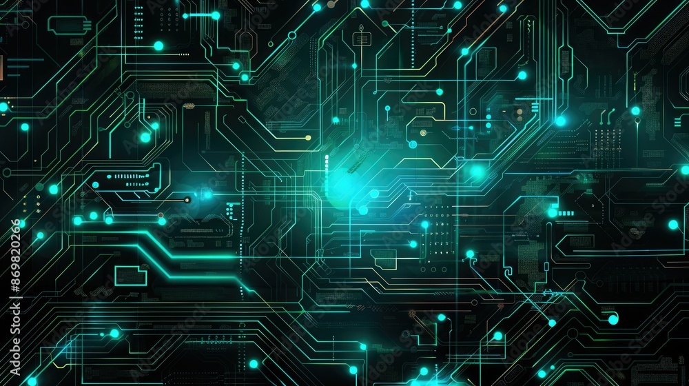 Poster abstract futuristic circuit technology background.vector and illustration