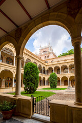 Vertical view of the beautiful 17th century cloister of the Faculty of La Merced, University of...