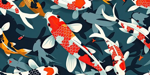 Koi Fish in Artistic Style