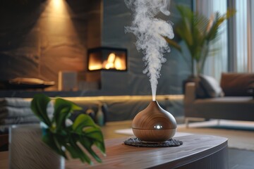 Luxurious Wellness Center with Air Freshener Diffuser and Natural Décor for Relaxation