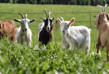 Goats in a field