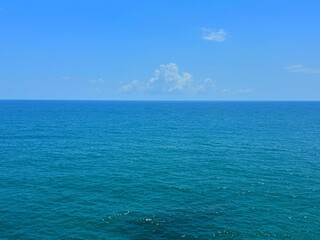 Calm blue sea and clear sky